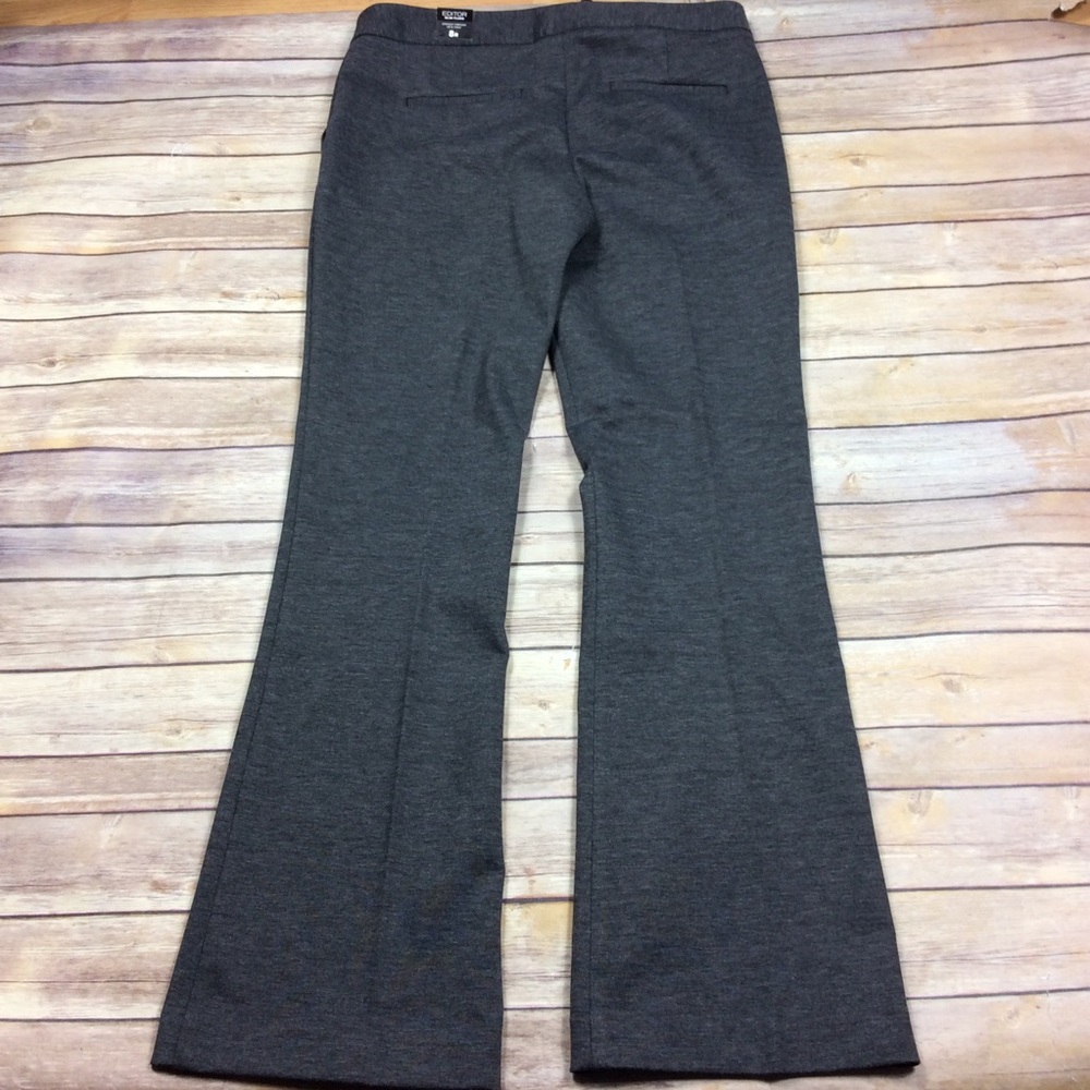 ❗️SOLD❗️Express Editor Gray Slim Flare Dress Pants - Picture 2 of 8